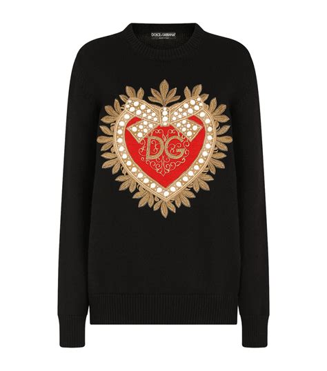 dolce gabbana love sweatshirt white|dolce and gabbana cashmere sweater.